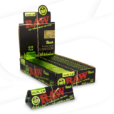 RAW BLACK 1 1/4 ORGANIC HEMP ROLLING PAPERS